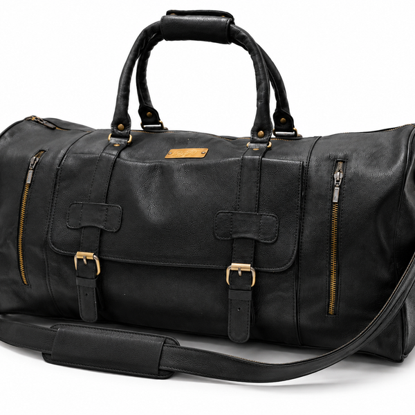 MyPT Leather Travel Duffel Bag | Premium Gym, Travel & Weekender Bag