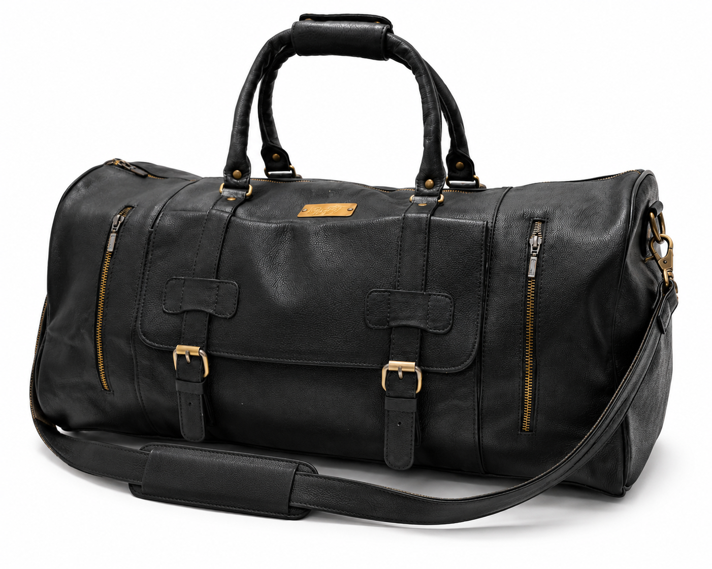 MyPT Leather Travel Duffel Bag | Premium Gym, Travel & Weekender Bag