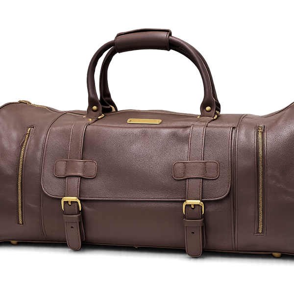 MyPT Leather Travel Duffel Bag | Premium Gym, Travel & Weekender Bag
