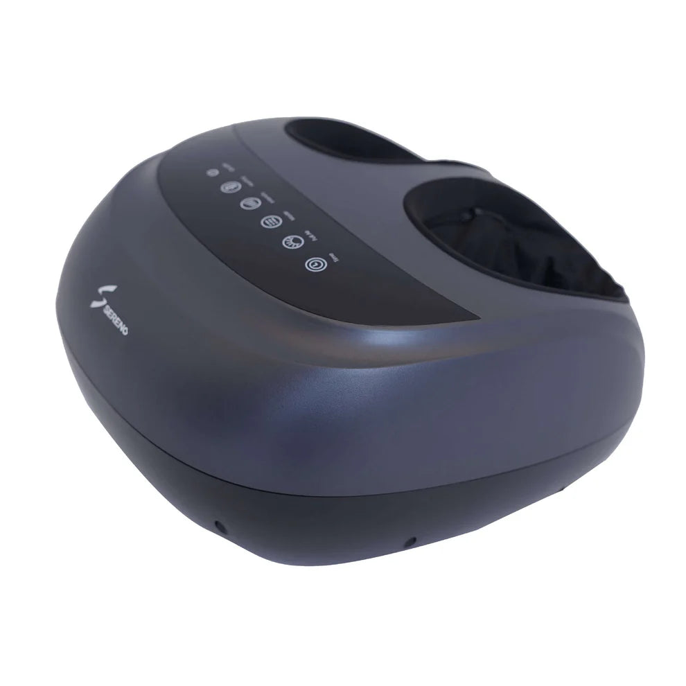 Sereno Midnight Foot Massager with Heat & Air Compression – 9 Intensity Levels, Auto Modes Foot Therapy