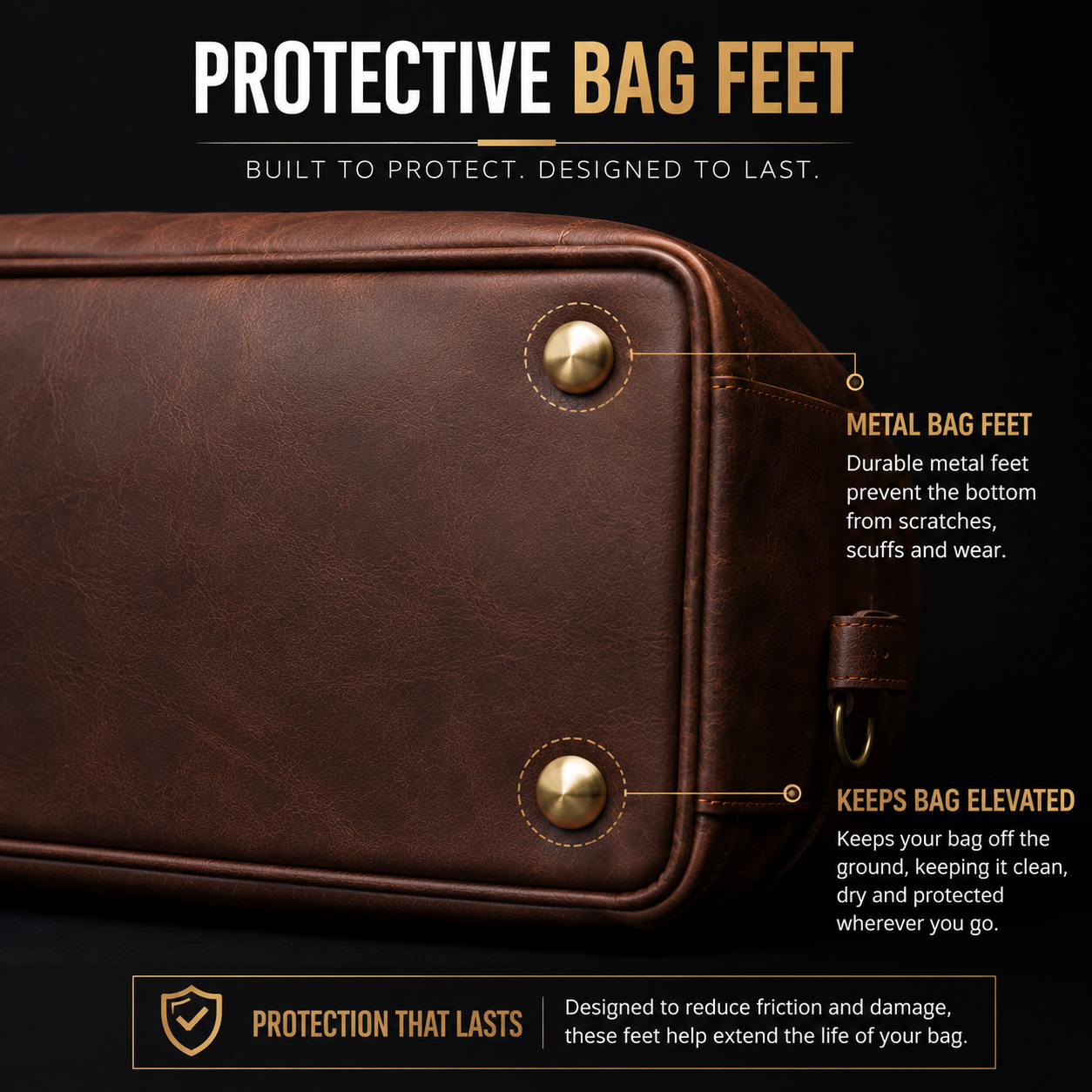 MyPT Leather Travel Duffel Bag | Premium Gym, Travel & Weekender Bag