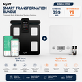 MyPT Smart Transformation Bundle | Body Composition Scale + Smart Nutrition Kitchen Scale | Bluetooth App Sync | BMI, Body Fat, Muscle & Calorie Tracking