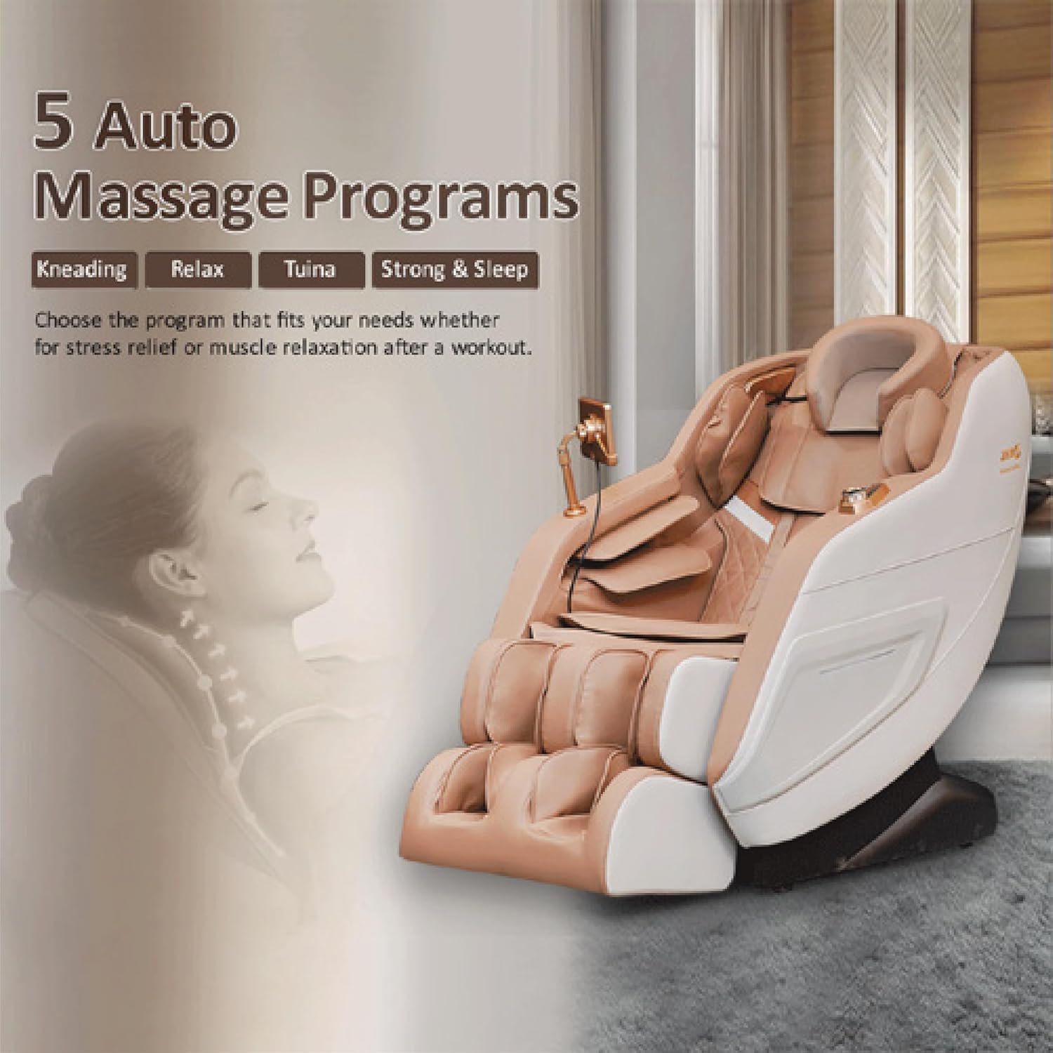 Onyx Massage Chair | SL-Track | Zero Gravity | 5 Auto Programs | U-Shaped Head Massage | Heat Therapy | GuaSha Foot | Bluetooth