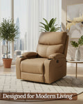 Sereno First Class Recliner Sofa with Massage – 8-Zone Massage Chair | 20 Modes | Heat Therapy | 110°–160° Reclining | Remote Control | Beige