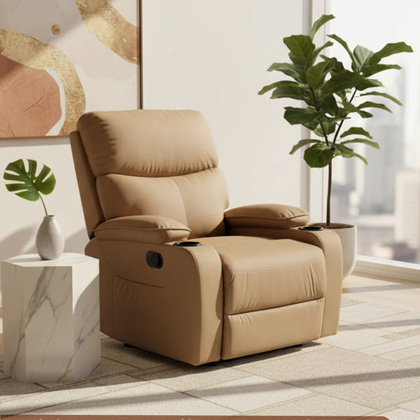 Sereno First Class Recliner Sofa with Massage – 8-Zone Massage Chair | 20 Modes | Heat Therapy | 110°–160° Reclining | Remote Control | Beige