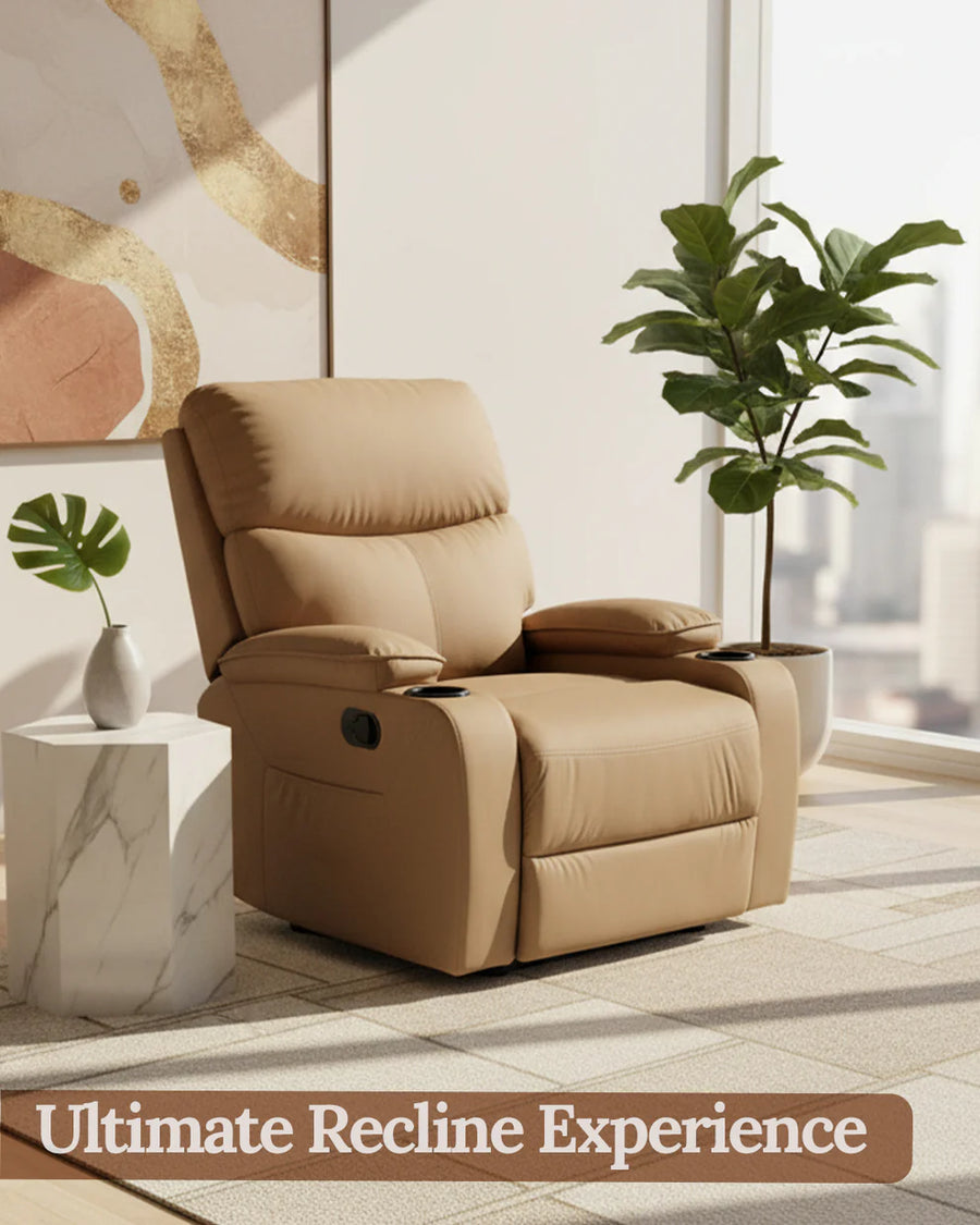 Sereno First Class Recliner Sofa with Massage – 8-Zone Massage Chair | 20 Modes | Heat Therapy | 110°–160° Reclining | Remote Control | Grey