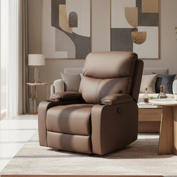 Sereno First Class Recliner Sofa with Massage – 8-Zone Massage Chair | 20 Modes | Heat Therapy | 110°–160° Reclining | Remote Control | Beige