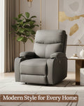 Sereno First Class Recliner Sofa with Massage – 8-Zone Massage Chair | 20 Modes | Heat Therapy | 110°–160° Reclining | Remote Control | Grey