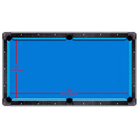 Toronto GP020 Billiard Table | Blue Velvet Cloth | Chrome Corners | 8FT