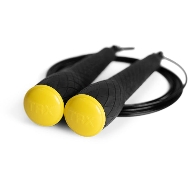 TRX Speed Jump Rope | Adjustable 10ft Cable | 4 Ball Bearings | Lightweight | Foam Handles