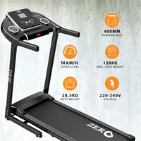 ZERO ZTR-15 Foldable Treadmill | 1.5HP Turbo Motor, 1–14 km/h Speed, 12 Auto Programs, Heart Rate Monitor & Built-in MP3 Speaker for Home Gym